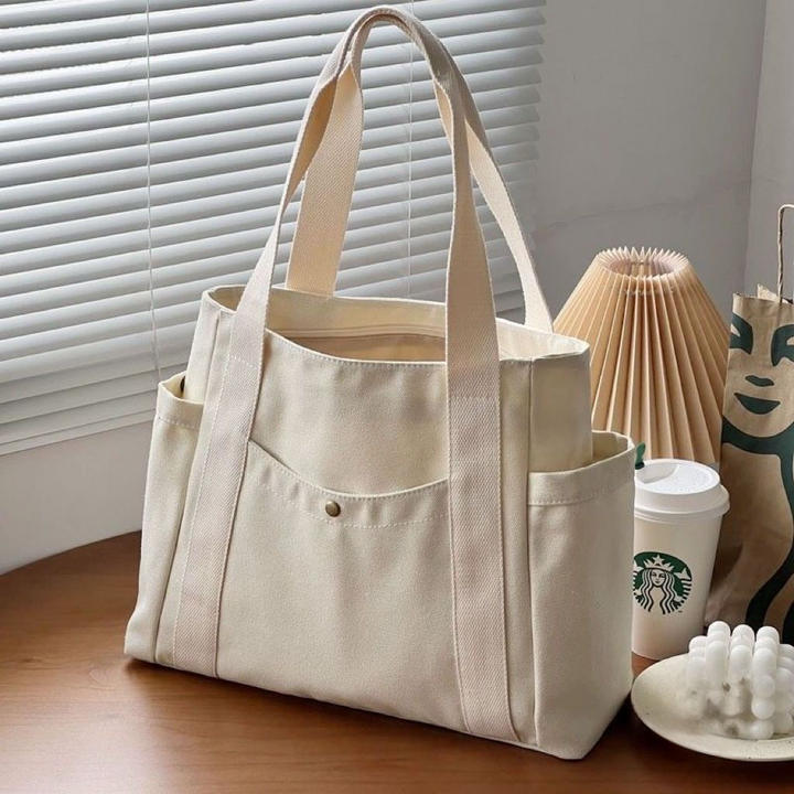 Mala Bege Tote Casual