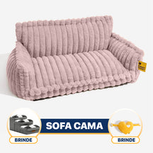 Sofá Cama Acolchoada Ortopédico Para Pet +2BRINDES: Escadinha + Pelúcia