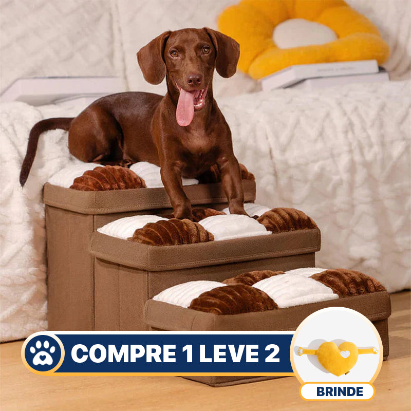 [COMPRE 1 LEVE 2] Escada Para Pet Artesanal com Espaço Interno +BRINDES Limitados